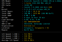 ExtraVM新加坡VPS测评:硬件不错,联通看视频7万+,但移动带宽不能用_vps加油站