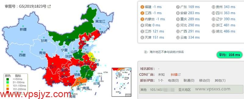 vHost越南vps国内ping