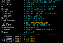AllHost英国Ryzen VPS测评：英国原生IP看视频12万+，移动往返直连，Ryzen 9 7900处理器硬盘性能好_vps加油站