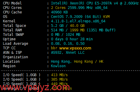 HostKvm香港CTG机房VPS硬件测试
