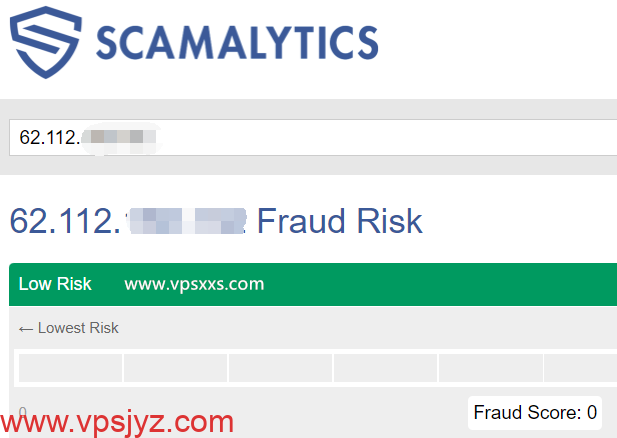 scamalytics IP欺诈值检测