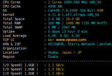 StarryDNS日本大阪VPS测评：日本原生IP解锁日本Tiktok/Netflix/日本亚马逊等，看视频7万+速度_vps加油站
