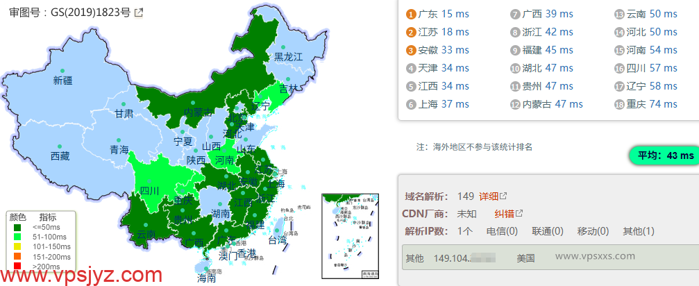 HostKvm香港三网优化线路VPS国内ping