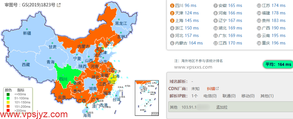 HostDare美国AMD VPS国内ping