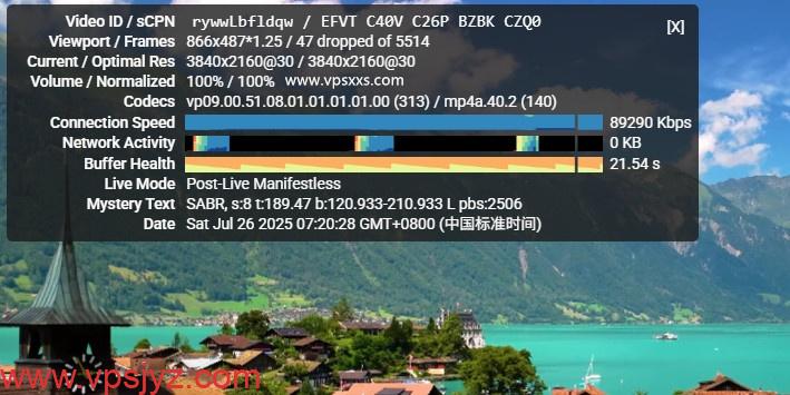 IPRaft德国双ISP VPS看youtube