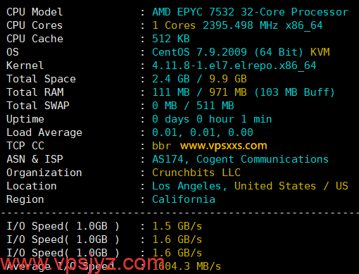 ZgoCloud香港AMD VPS硬件测试