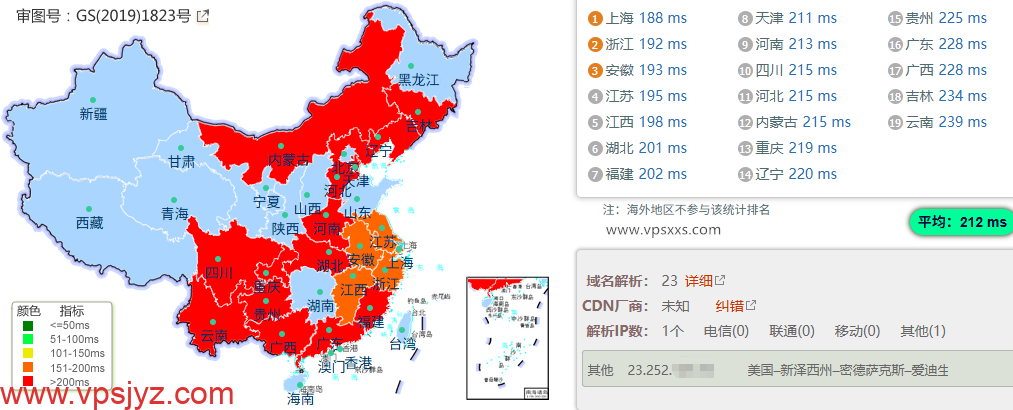 搬瓦工美国纽约CN2 GIA VPS国内ping