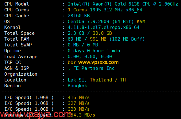 荫云日本双ISP VPS硬件测试