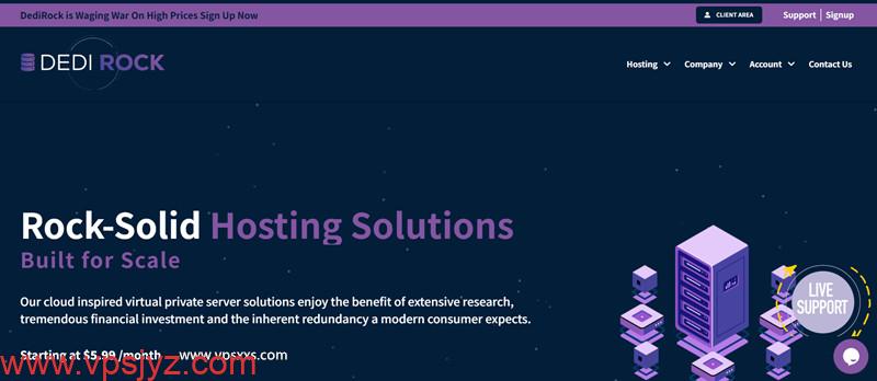 #黑五#DediRock美国洛杉矶/纽约VPS：6.59美元/年，1核2G/30GB SSD/2TB流量/1Gbps_vps加油站