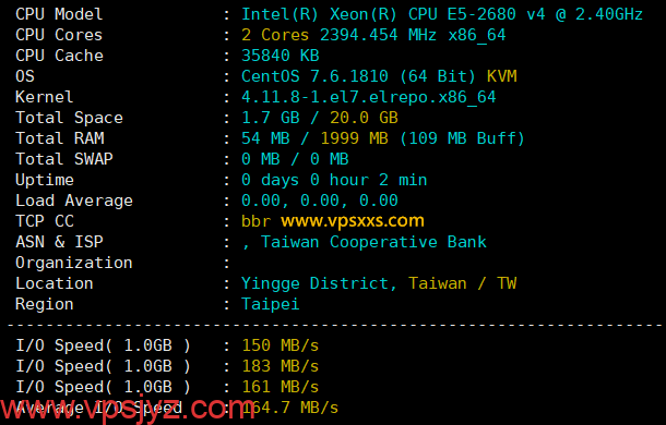 丽萨主机台湾VPS硬件测试