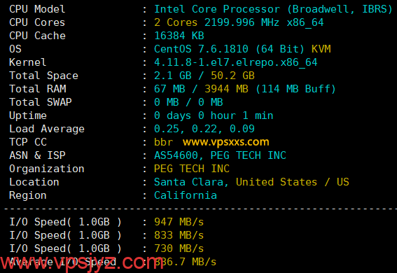 RAKsmart美国西雅图大陆优化VIP VPS硬件测试
