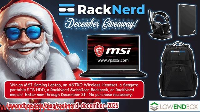 RackNerd送笔记本电脑/无线耳机等,服务器10.6美元/年,美国/加拿大/法国机房,送双倍流量,支持支付宝/银联卡/Paypal_vps加油站