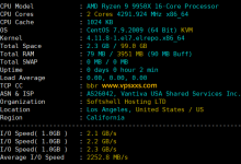 SoftShellWeb美国洛杉矶AMD Ryzen 9 9950X VPS测评：硬件性能强悍，上传速度快，英国原生IP，适合有高频CPU+高防需求用户_vps加油站