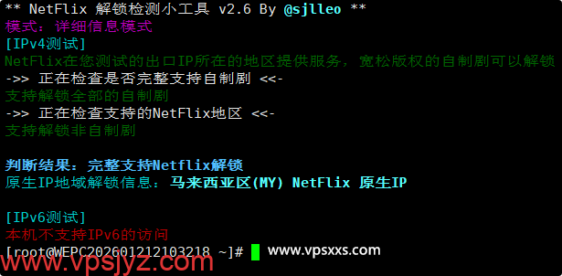 WePC马来西亚TikTok VPS是否原生IP检测
