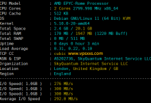 荫云英国双ISP VPS测评：原生英国家庭IP，25端口开放，跑满带宽看视频10万+速度，Tiktok直播优秀_vps加油站
