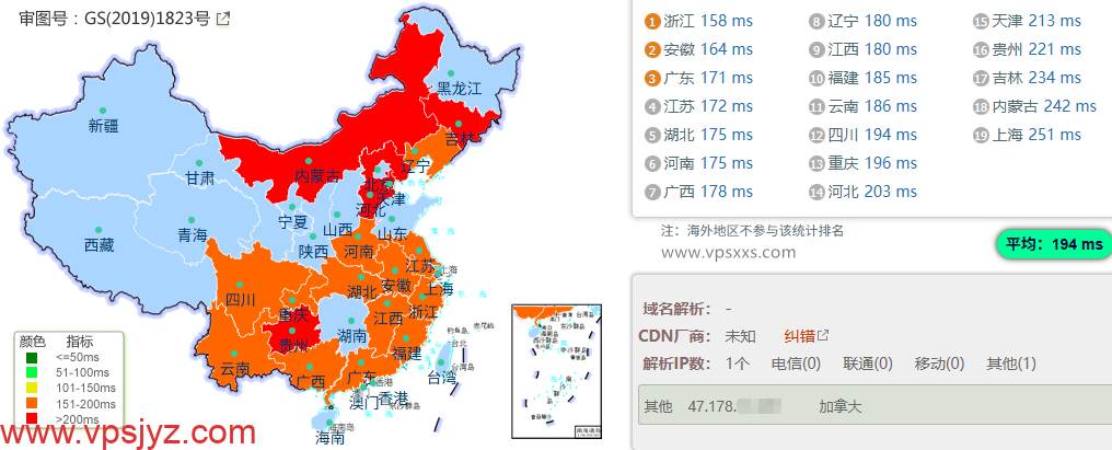 AaITR美国Frontier静态家宽VPS国内ping