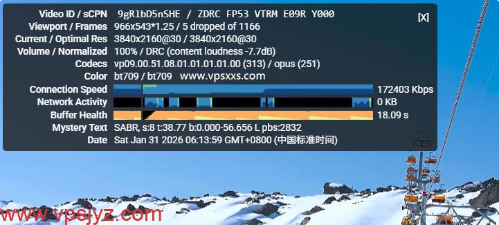 AkileCloud德国BGP VPS看youtube