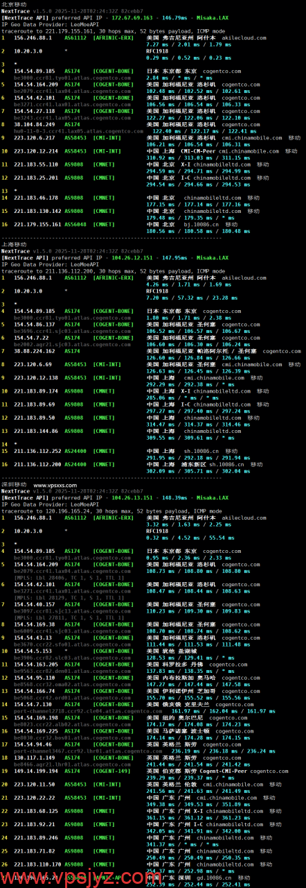 AkileCloud日本JPHyper VPS移动回程路由