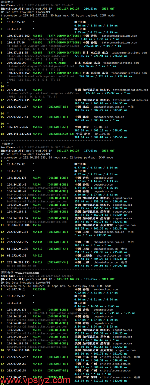 AkileCloud澳门VPS电信回程路由