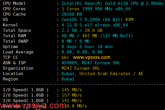 WePC阿联酋TikTok VPS硬件测试
