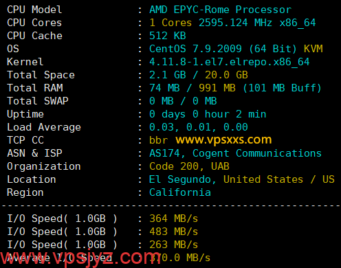 vmrack美国三网精品VPS硬件测试