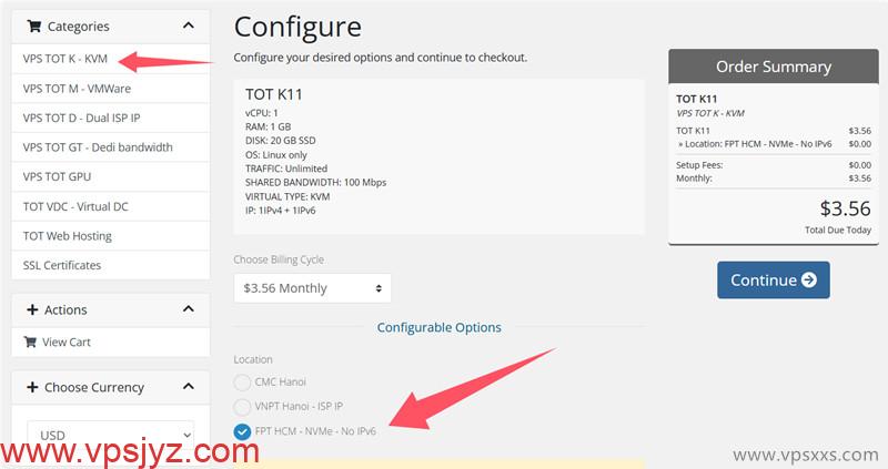 如何购买TotHost越南 TOT K HCM服务器