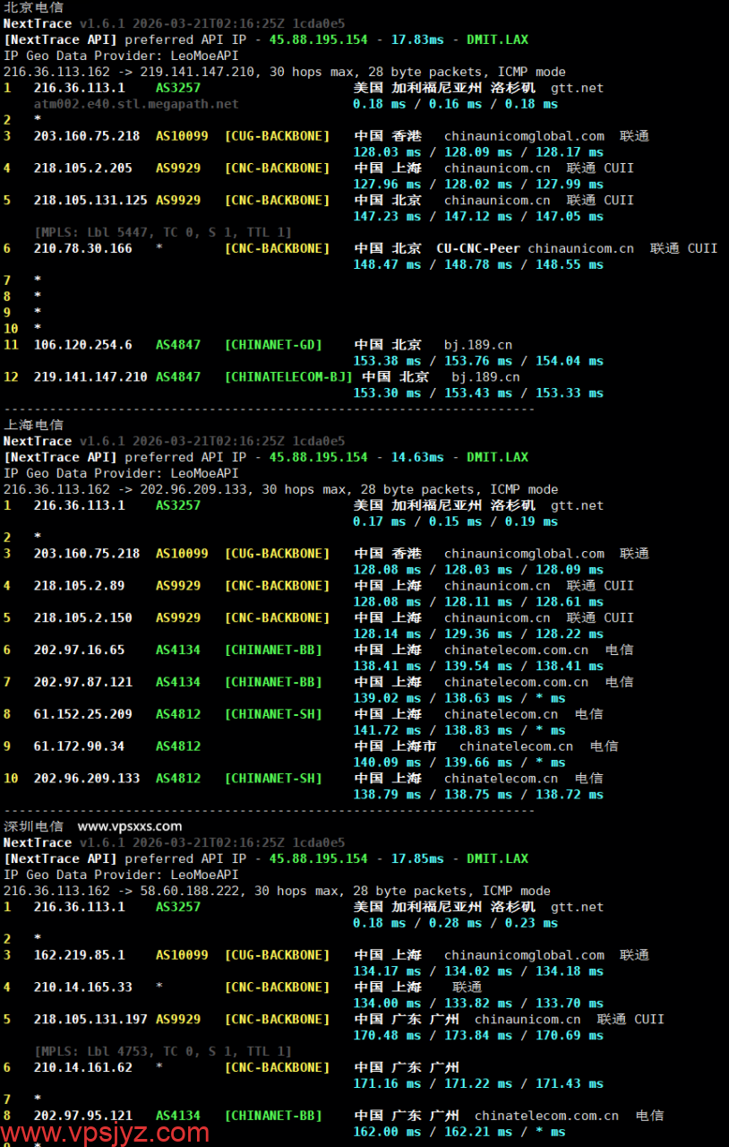 WePC美国洛杉矶GTT-NTT家宽直播VPS电信回程路由