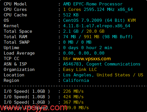 vmrack美国原生云服务器硬件测试