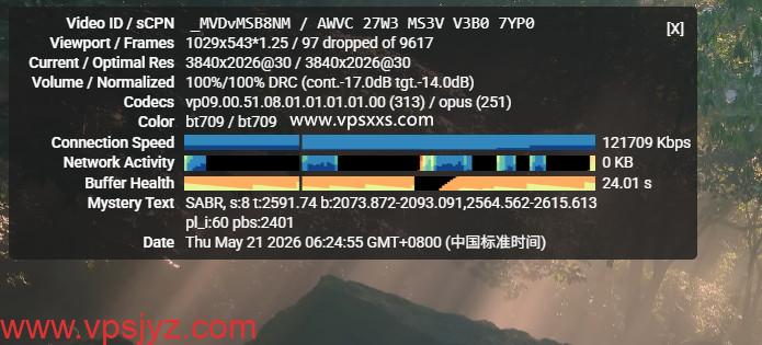 AlexHost英国VPS看youtube