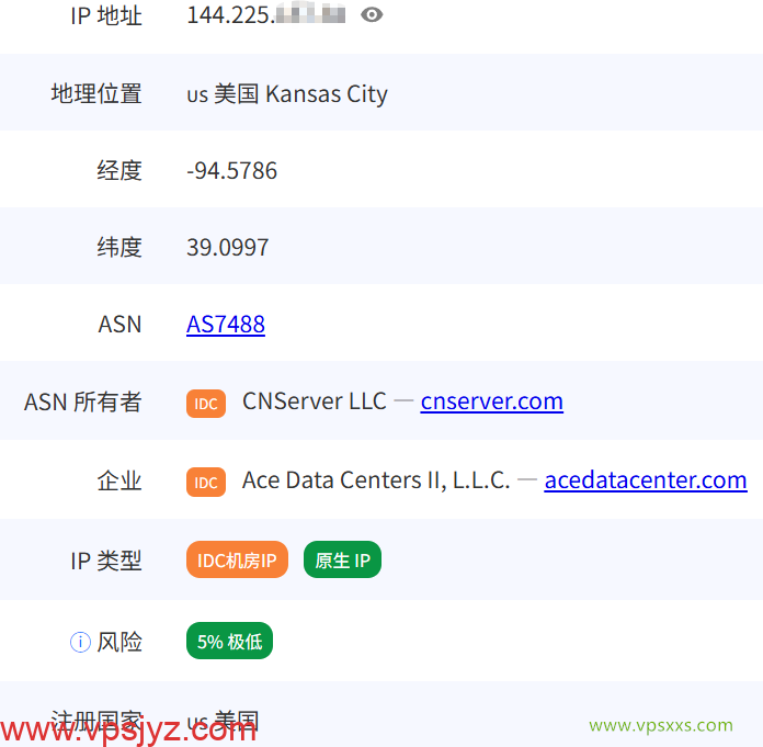 DediOne美国洛杉矶优化VPS是否住宅IP检测