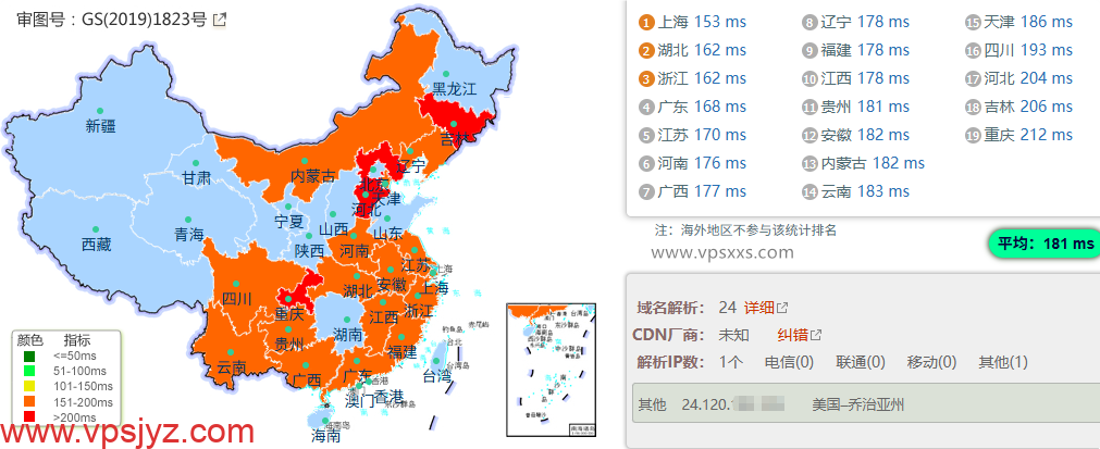 NovixLink美国Cox真家宽IP VPS国内ping