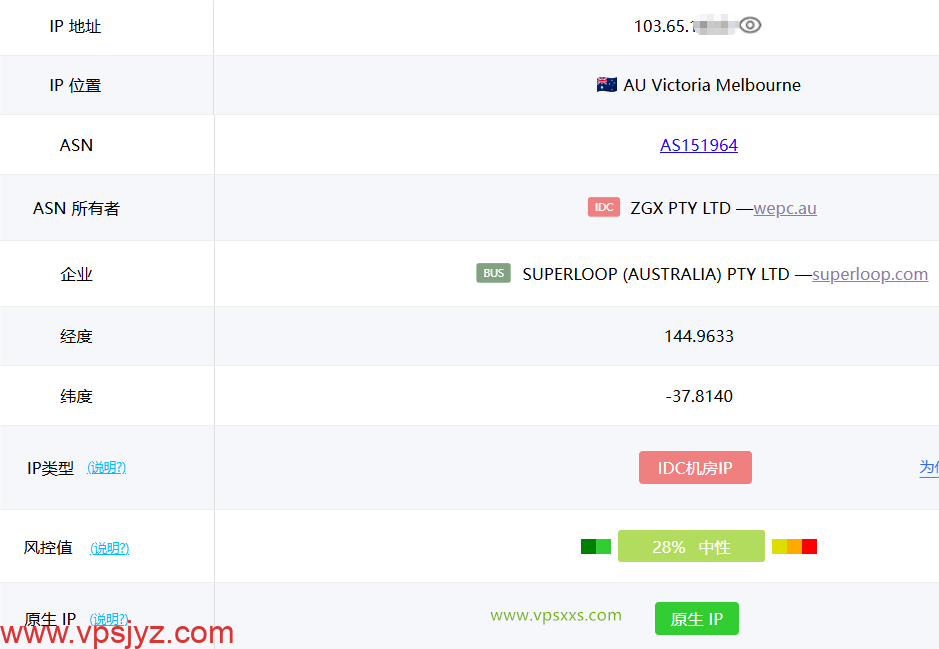 WePC澳大利亚悉尼直播线路VPS ping0是否家庭IP检测