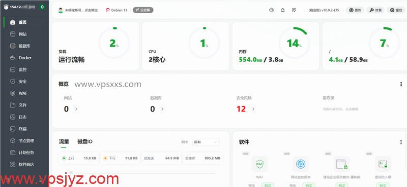 servarica加拿大VPS安装宝塔建站面板
