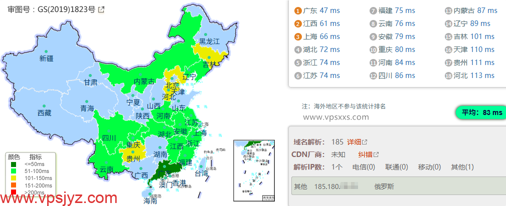 搬瓦工新加坡SG_8 VPS国内ping