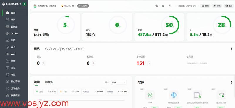 丽萨主机美国Astound家宽VPS安装宝塔建站面板