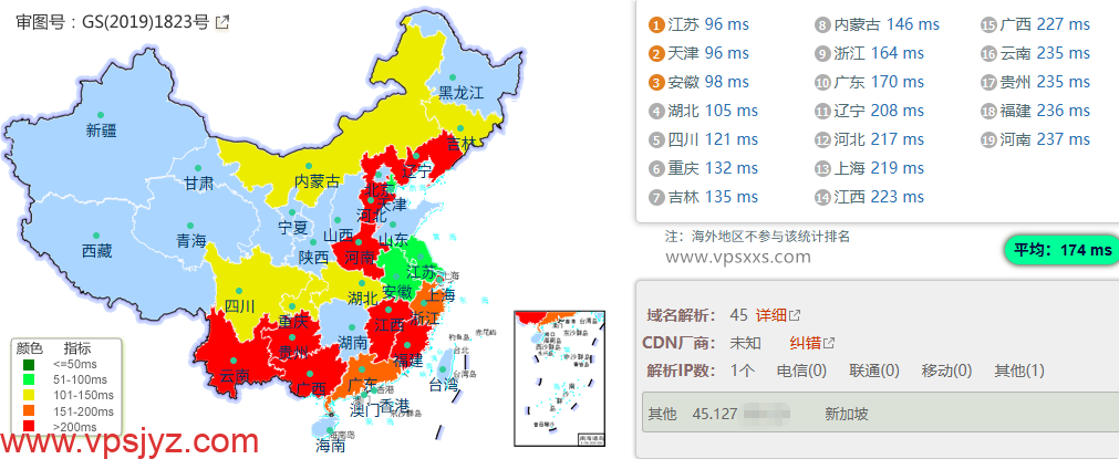 新OrangeVPS新加坡VPS国内ping