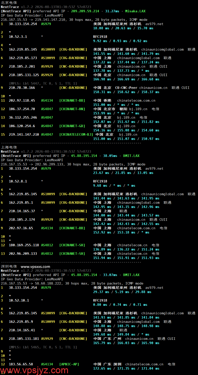 NovixLink美国NTT住宅VPS电信回程路由
