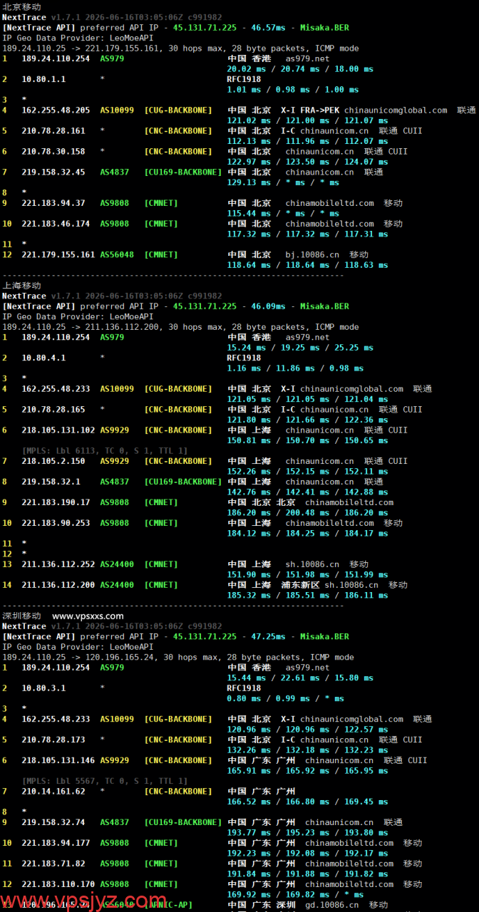 ZgoCloud德国AMD VPS移动回程路由