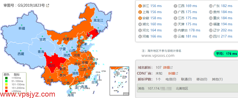 ServerHost美国洛杉矶VPS到国内的延迟速度测试