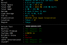 V.PS日本东京Gen2 VPS测评:看视频46万+速度,三网往返直连电信CN2 GIA联通AS9929移动CMIN2,晚高峰不丢包,硬件性能强悍_vps加油站