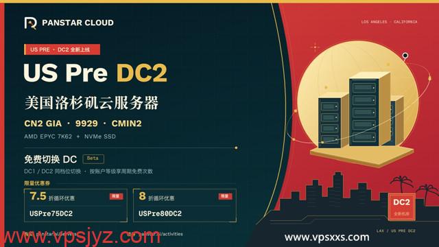 PanstarCloud美国原生IP三网精品VPS:5.25美元/月,双向CN2GIA/9929/CMIN2,支持支付宝_vps加油站