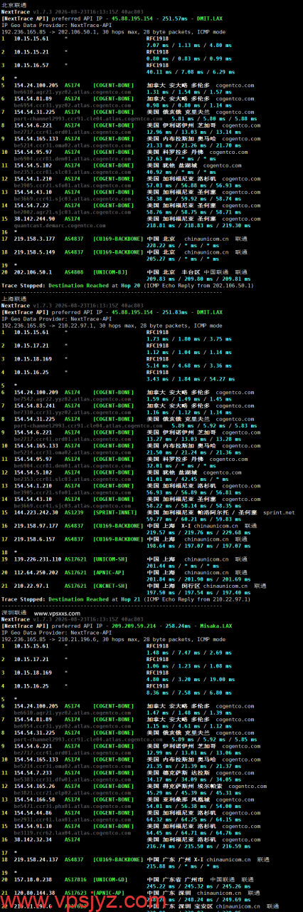ServerHost加拿大多伦多VPS联通回程路由